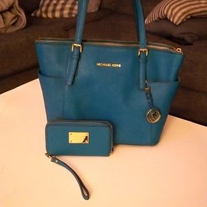 Michael Kors Small Tote and Matching Wallet